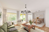 Wohnzimmer-Beispiel - Familienfreundliches Reihenmittelhaus in Heidelberg-Wieblingen mit Garten & Balkon, nahe Neckarauen.