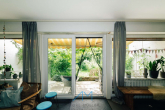 Ausgang Garten - Familienfreundliches Reihenmittelhaus in Heidelberg-Wieblingen mit Garten & Balkon, nahe Neckarauen.