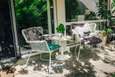 Terrasse-1.1 - Familienfreundliches Reihenmittelhaus in Heidelberg-Wieblingen mit Garten & Balkon, nahe Neckarauen.