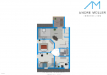 Grundriss-unten - Wandmodernisiert – sofort einziehen! Großzügige Maisonettewohnung in Zornheim.