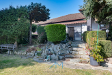 Außen Garten1.5 - Saulheim: Stilvoller Bungalow mit 926 qm Grundstück, Gartenparadies, Feldrand !