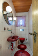 EG Gäste WC - Saulheim: Stilvoller Bungalow mit 926 qm Grundstück, Gartenparadies, Feldrand !